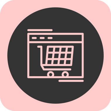 İnternetten alışveriş. Web simgesi