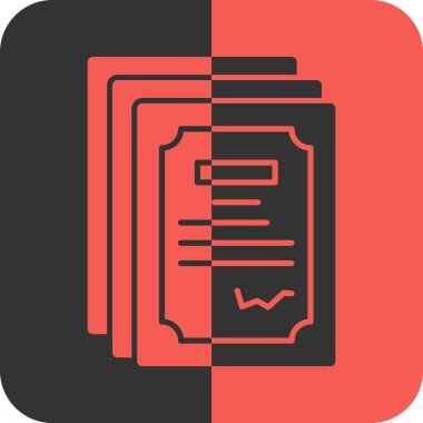 Soyut arkaplanda belge simgesi izole edildi