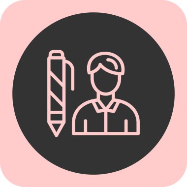 Bir işçi simgesinin vektör illüstrasyonu