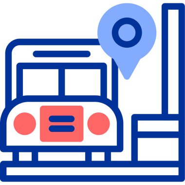 Harita simgesi, vektör illüstrasyonu