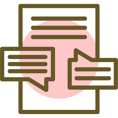 Kağıt içeren bir belgenin vektör simgesi