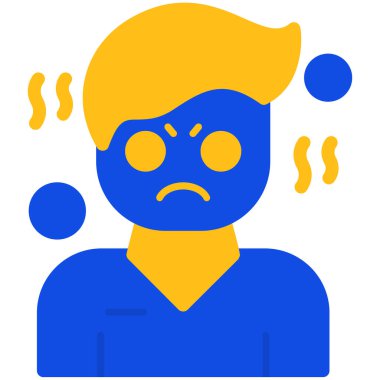 üzgün adam simgesi vektör çizimi tasarımı