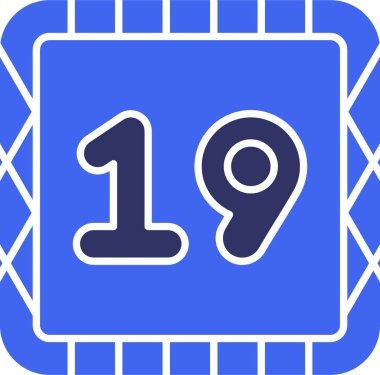 9 numaralı simge, vektör illüstrasyonu