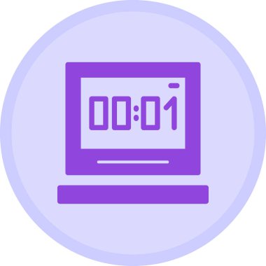 Saat. Web simgesi basit illüstrasyon