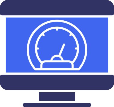 Bir saat simgesinin vektör illüstrasyonu