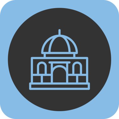 Benzersiz cami vektör simgesi