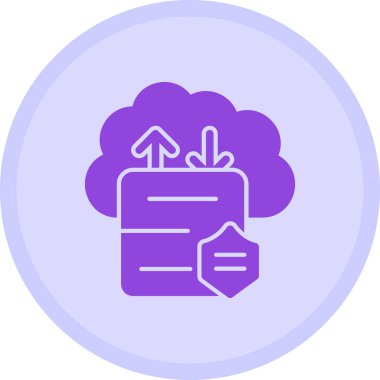 Bulut Hesaplama. Web simgesi basit illüstrasyon