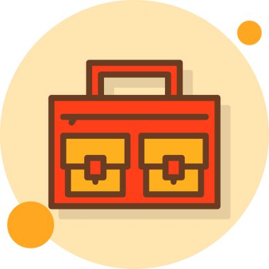 evrak çantası vektör simgesi modern basit vektör illüstrasyonu