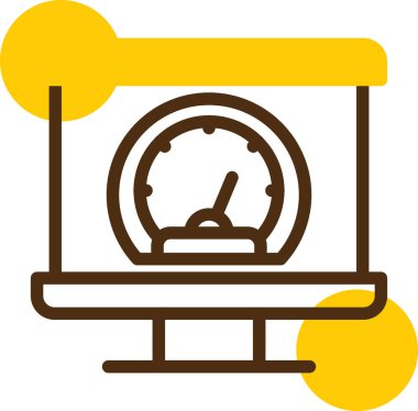 Bilgisayar ekranı. Web simgesi basit illüstrasyon