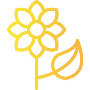 Çiçek. Web simgesi basit illüstrasyon