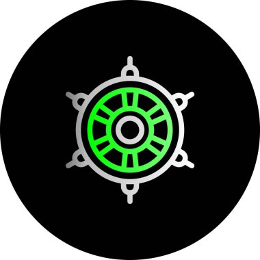 Bir Çin ikonunun vektör illüstrasyonu