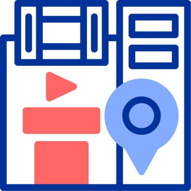 konum. Web simgesi basit illüstrasyon