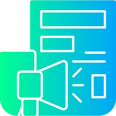 Konuşmacı. Web simgesi basit illüstrasyon