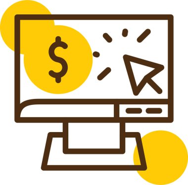 Para için. Web simgesi basit illüstrasyon