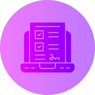 Kontrol listesi. Web simgesi basit illüstrasyon