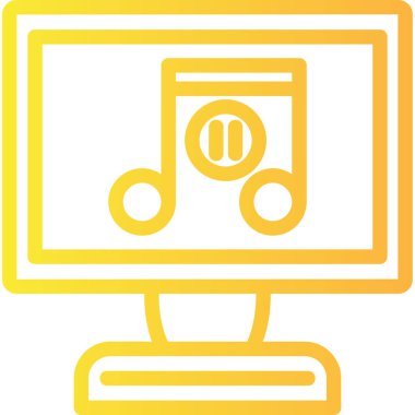 bilgisayar monitörü web simgesi basit vektörü