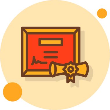 Madalya. Web simgesi basit illüstrasyon