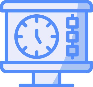 Saat simgesi vektör illüstrasyonu