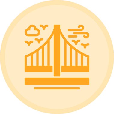 Köprü. Web simgesi basit illüstrasyon