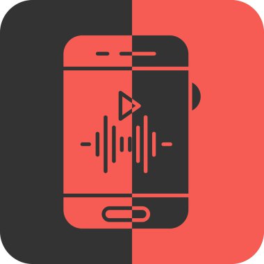 müzik çalar düz vektör simgesi