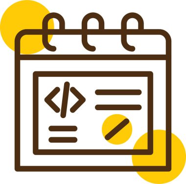 Programlama. Web simgesi basit illüstrasyon