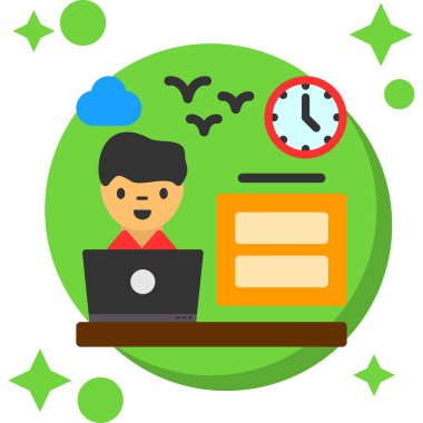 iş simgesi vektör illüstrasyonu