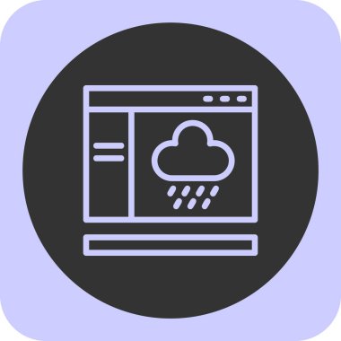 bulut simgesi, vektör illüstrasyonu