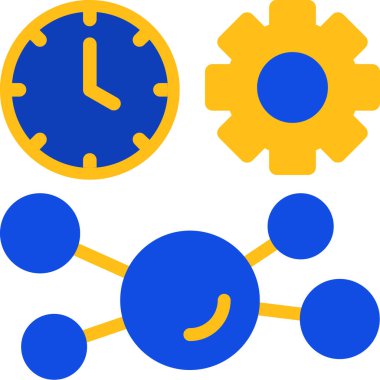 Saat simgesi, vektör illüstrasyon tasarımı