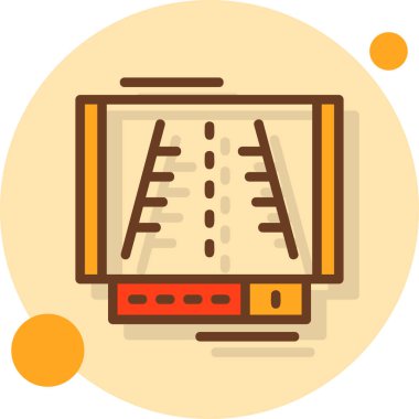 Tahta simgesi. Basit resimleme