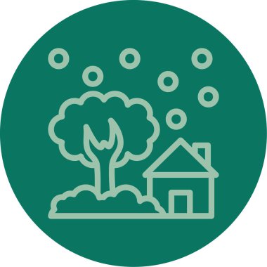 ağaç simgesi vektör illüstrasyonu