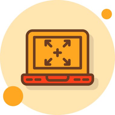 dizüstü bilgisayar simgesi, vektör illüstrasyonu