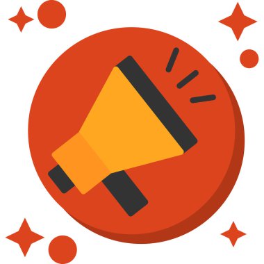 Megafon ikonu vektör illüstrasyonu