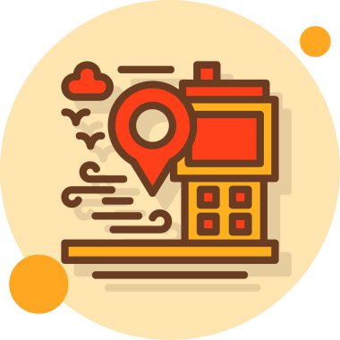 gps navigasyon konumu simgesi - taslak biçimi