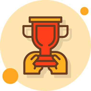 Ödül kupası. Basit illüstrasyon