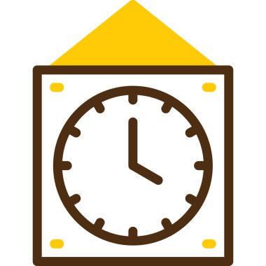 Saat. Web simgesi basit illüstrasyon