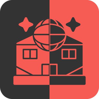 Tek ev simgesinin vektör illüstrasyonu, ev simgesi