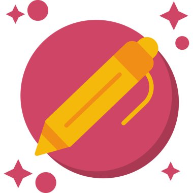 Kalem. Web simgesi basit illüstrasyon