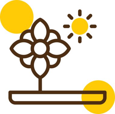 Çiçek. Web simgesi basit illüstrasyon