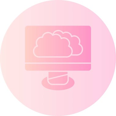 Bulut simgesinin vektör illüstrasyonu