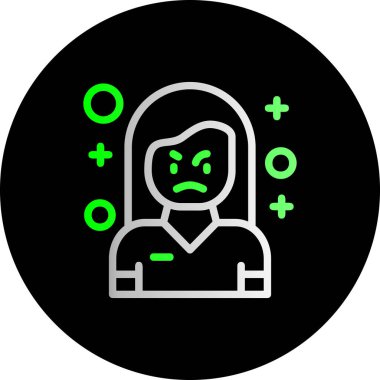 Bir kadın simgesinin vektör illüstrasyonu