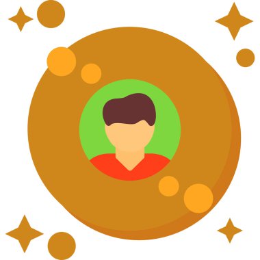 Yıldız simgesi olan bir adamın vektör çizimi