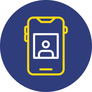 Soyut arkaplanda telefon simgesi izole edildi