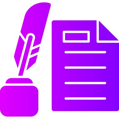 kalem ağı simgesi, basit vektör illüstrasyonu