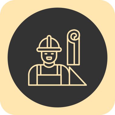 işçi simgesi, vektör illüstrasyonu