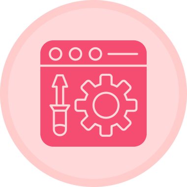 Modern oto tamir simgesinin vektör illüstrasyonu