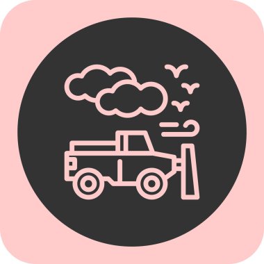 Modern otomobil kazası simgesinin vektör çizimi