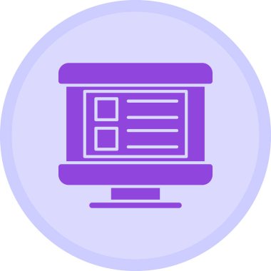 Bilgisayar. Web simgesi basit illüstrasyon