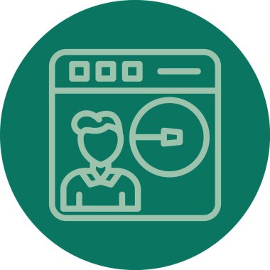 Bir kadın simgesinin vektör illüstrasyonu