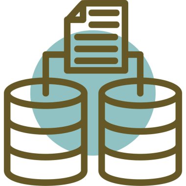 veritabanı. Web simgesi basit illüstrasyon