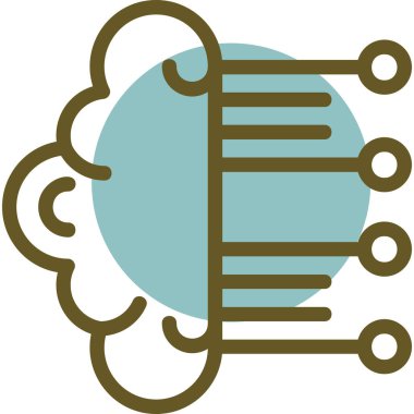 Bulut simgesi vektör illüstrasyonu